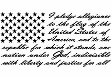 American Flag Pledge Of Allegiance USA Freedom United States Decal Sticker