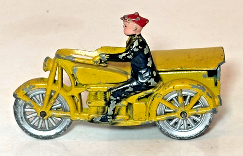 Vintage Tootsietoy 807 Funnies Smitty Diecast Toy Delivery Cycle 1933 Motorcycle - Picture 4 of 9