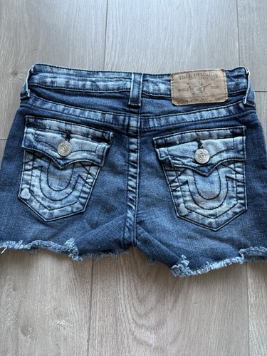 True Religion Cut-off Denim Shorts w/adjustable waistband- Girls Size 10 - Picture 5 of 7
