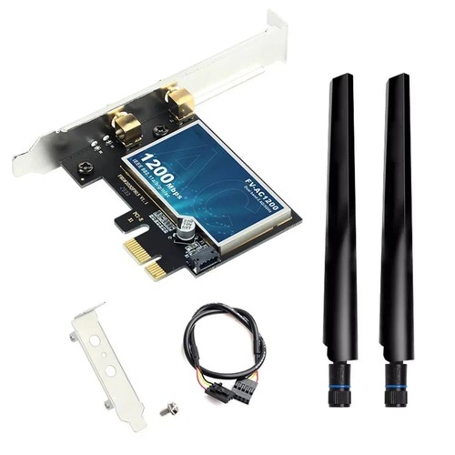 FV-AC1200 PCIE Wireless Adapter 2.4G/5GHz 867Mbps Bluetooth 4.0 for Desktop PC - Picture 3 of 12