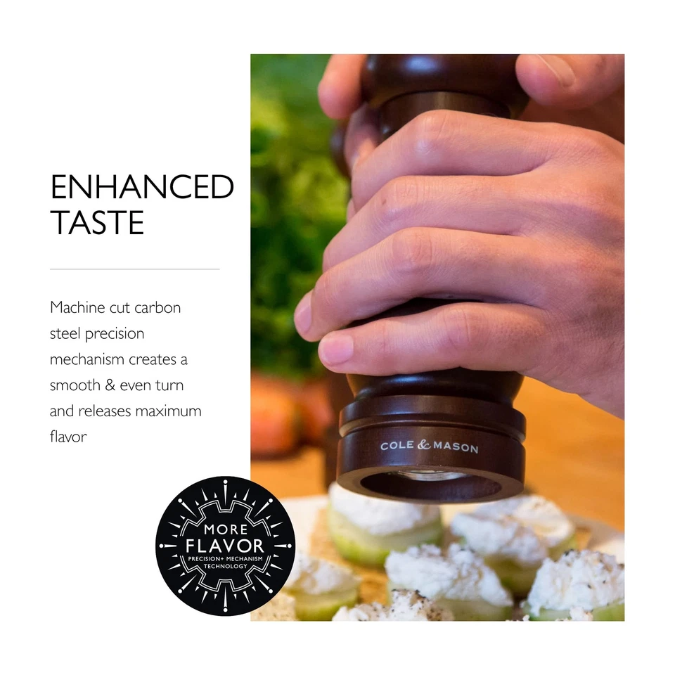 Molinillo de pimienta de madera Capstan - Molino de madera incluye mecanismo de precisión, 6,5 pulgadas Foto 4 de 4