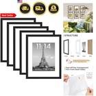 Picture Frame Set of 5 Collage Frames 11x14 Wall Gallery Photo Frames Black