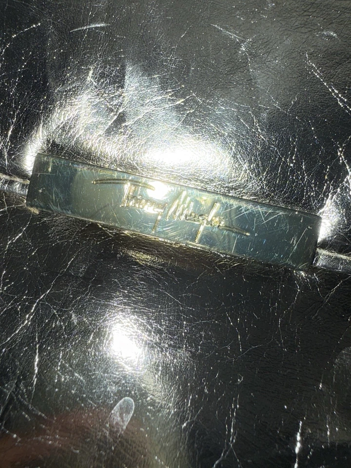 Bolso de Mano Thierry Mugler M/L Plegable Metálico Plateado H Foto 3 de 4