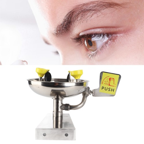 Double Nozzle Eye Wash Station 304 Wall Mount Emergency Eye Washer Sink❀ - Picture 7 of 22
