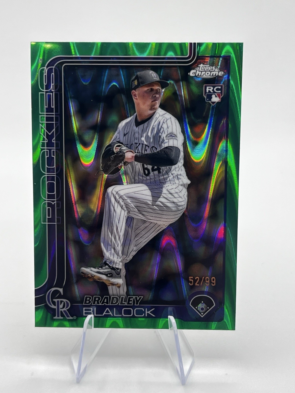 2025 Topps Chrome #289 Bradley Blalock Rookie RC Green Raywave /99