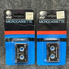 NOS Vintage 1988 AT&T Microcassette 2-Pack New & Sealed