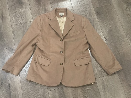 L. L. Bean Women’s Wool Cashmere Blazer Size 12p Tweed Beige - Bild 1 von 11