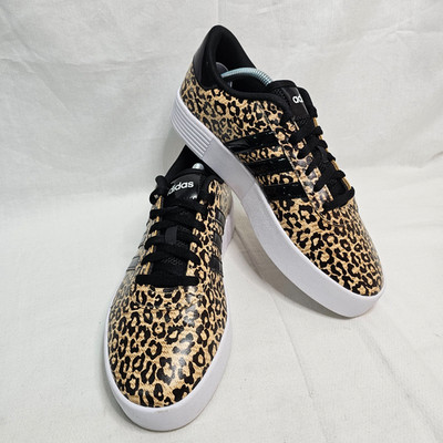 Adidas Court Bold Leopard Yellow And Black Chunky Sole Platform Shoes Women's 10