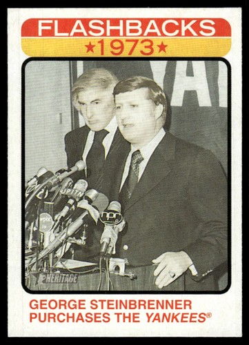 2022 Topps Heritage News Flashbacks George Steinbrenner Purchases the Yankees