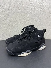 Nike Jordan Shoes Youth True Flight Black Suede White Cool Grey Shoes Size 5.5Y