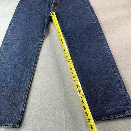 Pantalones de mezclilla Levi's 501 corte original para hombre 34x30 botón recto mosca algodón lavado medio - Imagen 3 de 6