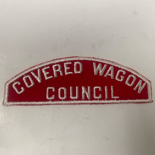 Nebraska Vagón Cubierto Consejo Boy Scout Rojo y Blanco Consejo Tira De Colección - Imagen 1 de 4