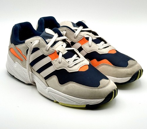 Adidas Yung-96 Sneaker Collegiate Navy Raw White Solar Orange Men’s 12 Shoes - Picture 2 of 10