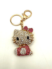 HELLO KITTY 3D Articulated Rhinestone PURSE BAG CHARM/KEYCHAIN  Rose Pink CUTE 