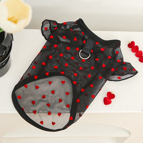 Pet Clothing Dog Heart Printed T-Shirt Tee Shirts for Large Small Dogs Summer # - Picture 22 of 24