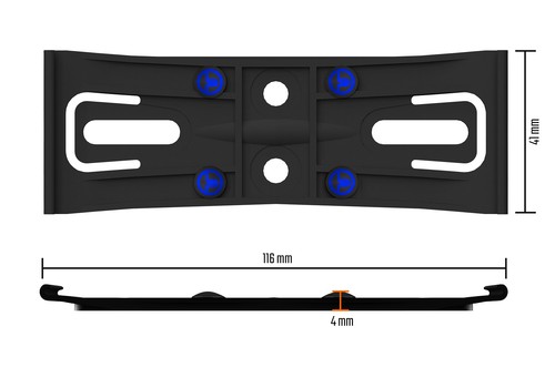 Kennzeichenhalter rahmenlos 4 mm flach Nummernschildhalter unsichtbar Halter - Bild 4 von 8