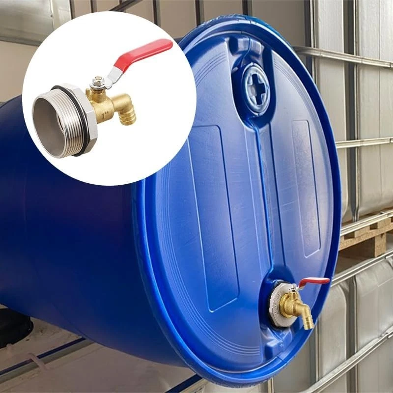 Grifo de tambor grifo de barril de latón 2 grifo de barril con junta de EPDM para 55 galones D Foto 4 de 4