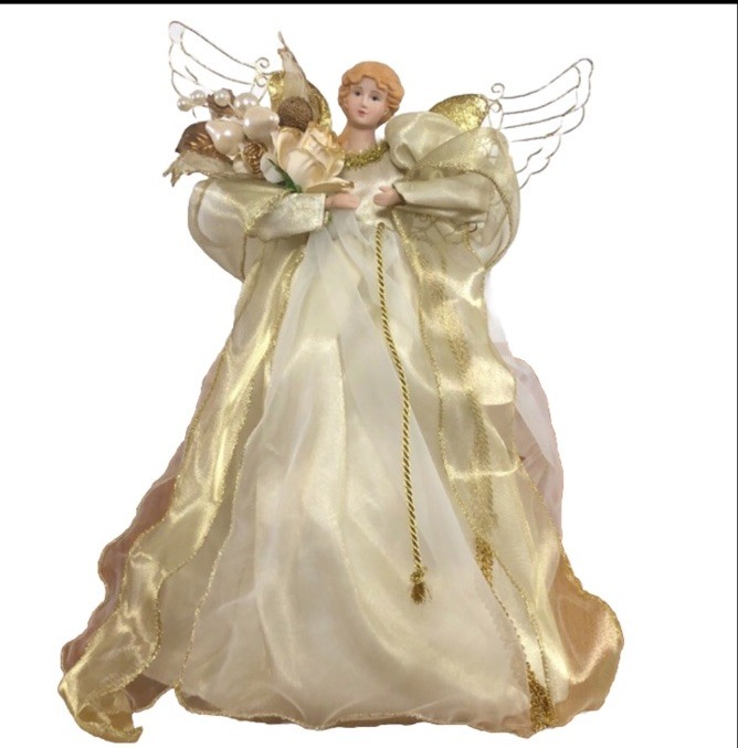 Gold 16” Angel tree topper decor