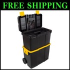Rolling Tool Cart Organizer - Fold-Down Comfort Handles