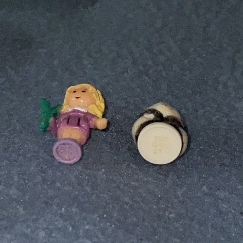 Vintage Polly Pocket 1993 Pet Parade Pretty Pandas Compact Fuzzy Flocked Bamboo - Bild 4 von 18