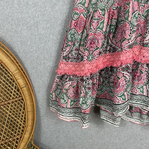 Adrift Skirt Size S Midi Maxi Pink Green Boho Resort Summer - Picture 3 of 10
