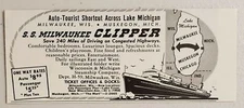1959 Print Ad SS Milwaukee Clipper Steamship Milwaukee,WI to Muskegon ,MI