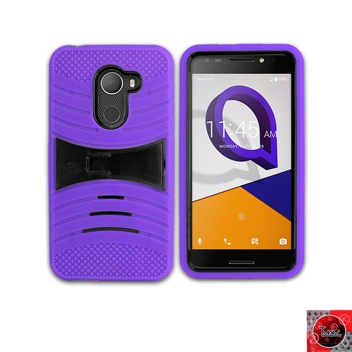 For Metro Alcatel A30 FIERCE /5049 Armor Rugged Hybrid Kickstand Cover Case - Picture 8 of 13
