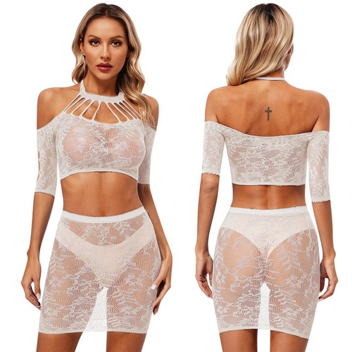 Mujeres Vestido Sexy Falda Borde Prendas para dormir Estrás Prendas para club nocturno Prendas para el torso corto transparente - Imagen 98 de 154