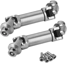 2PCS Stainless Steel Center Slider Driveshaft Set for LOSI Mini LMT 1/18 4X4 Bru
