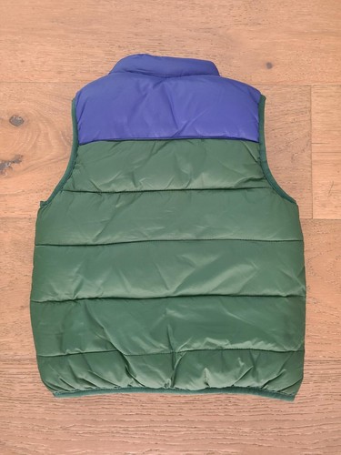 Janie and Jack Kids Boys Reversible Puffer Vest Jacket Blue Green Size 4T - Picture 2 of 5