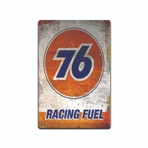 Vintage Looking Union 76 Racing Fuel  Rustic Metal Sign 8 x 12 In GAS &OIL TS902