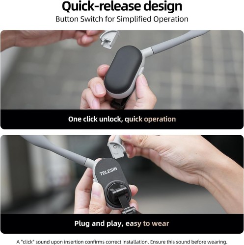 Magnetic Neck Mount for Phones Neck Cell Phone Holder POV/Vlog Selfie Mount Hand - Photo 6 sur 35