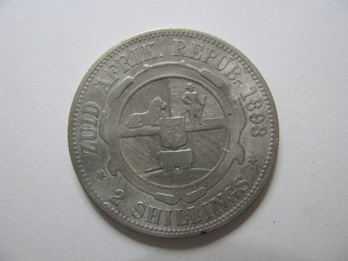 1893 Two Shillings South Africa Silver .925 Coin Kruger Zar Zuid Afrik #1893.1 - Picture 4 of 10