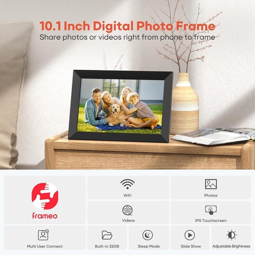 10" inch Digital Picture Frame 1280x800 HD IPS Touch Screen , 32GB - 第 4/6 張圖片