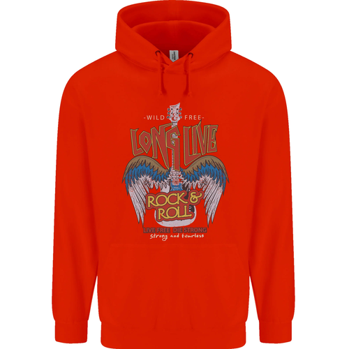Long Live Rock n Roll Heavy Metal Guitar Mens 80% Cotton Hoodie - Picture 38 of 106