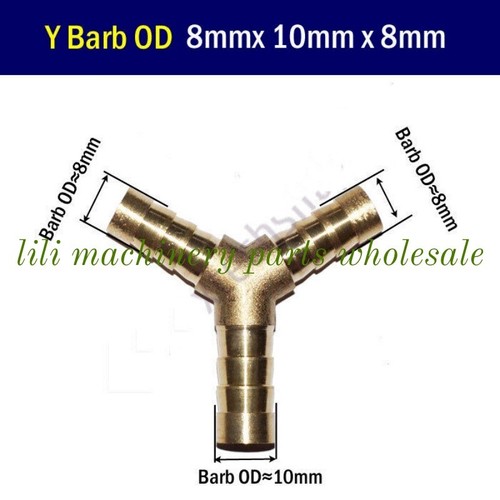Messing Fitting Schlauch Widerhaken Rohrverbinder Reduzierstück Splitter Adapter auf T-Stück Kraftstoff Zoll - Bild 88 von 96