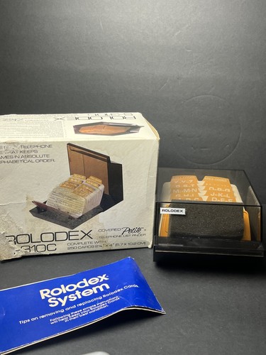 Contactos telefónicos de dirección vintage Rolodex Petite S-310C hechos en EE. UU.