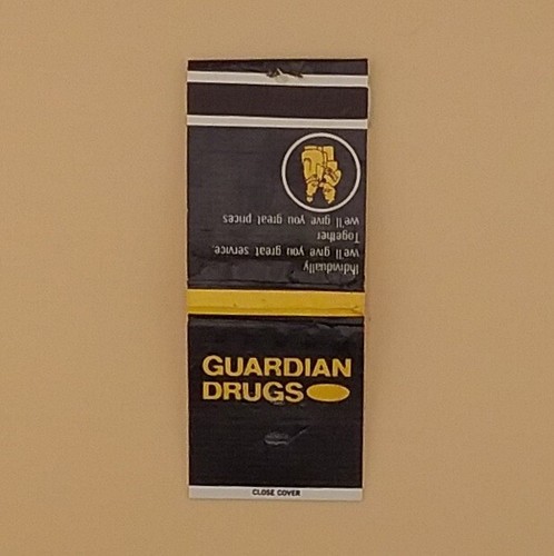 Vintage Matchbook Cover, Guardian Drugs, Great Prices, Great Service - Empty - Bild 1 von 3