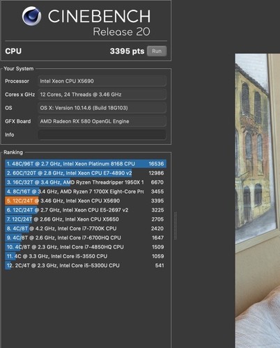 Mac Pro 12 Core 3.46GHz 128GB 1333mhz 1TB NVME 2TB SSD RX580 W/Boot-Screen - Picture 4 of 5