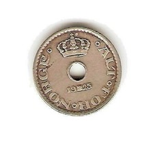 1925 NORWAY Coin 10 ORE .