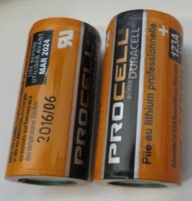 Pack of 2 CR123A 3V Lithium 123A Batteries OUTDATED MAR-2024 - FULLY TESTED