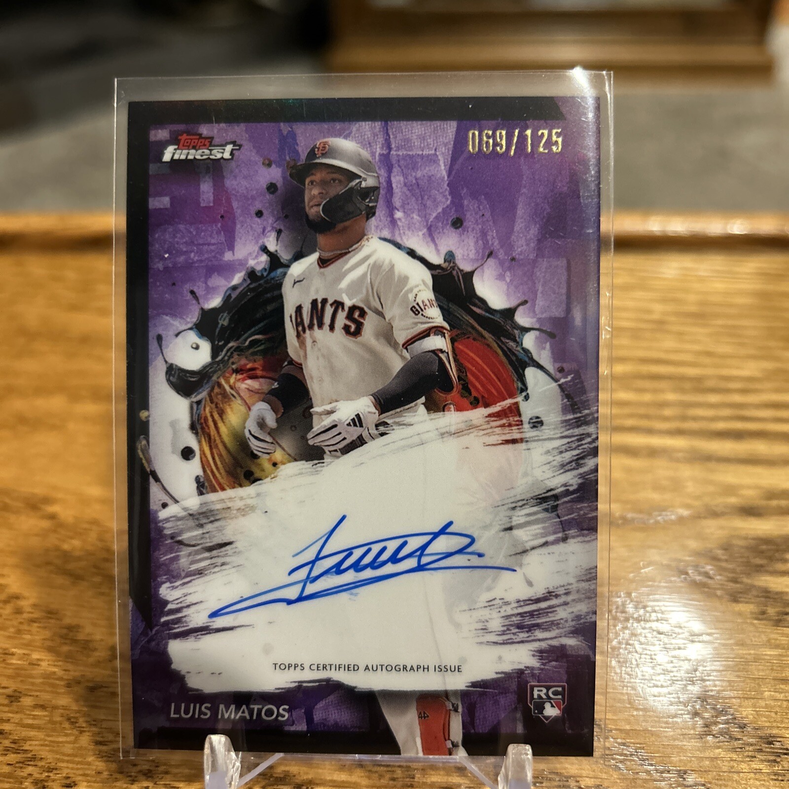 2024 Topps Finest - Finest Autographs Purple Refractor #FA-LM Luis Matos /125