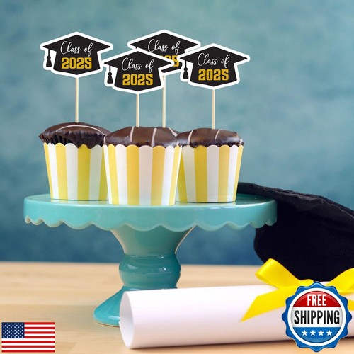 Wonmon 600PCS Class of 2025 Graduation Cap Stickers, Black Graduation Hat Gra - Picture 5 of 5