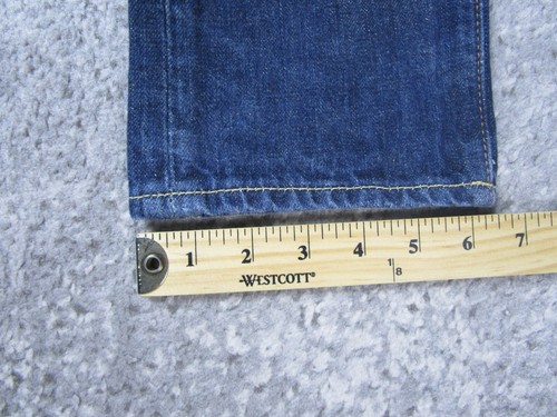 Abercrombie Jean Kids 14 Straight Blue Dark Wash Bottom Denim Distressed Casual* - Picture 10 of 13