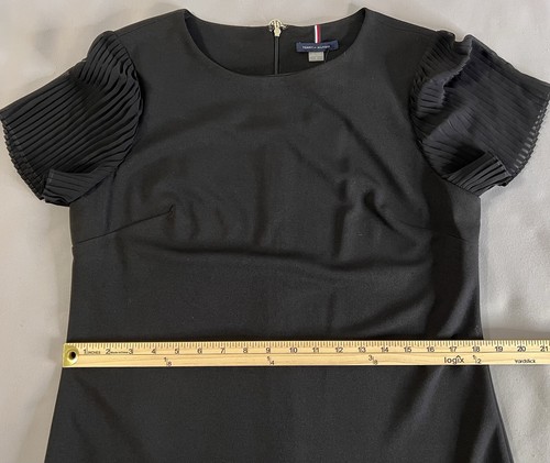 Tommy Hilfiger Damen schwarz Ärmel Plissee Etuikleid Gr. 12 Neu mit Etikett - Bild 9 von 14