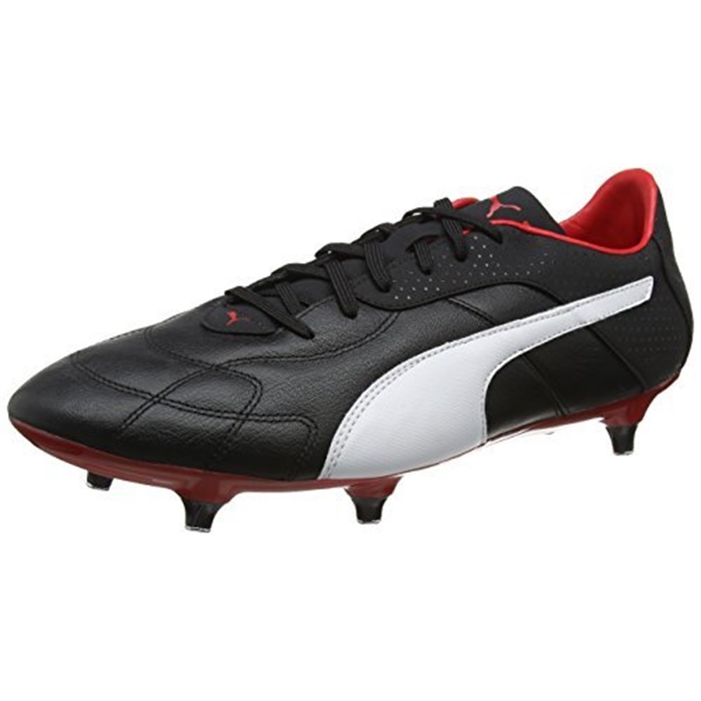 Puma para Hombres Esito C Sg Fútbol Zapatos, Negro Negro blancoo Rojo, 6.5 Reino Unido Puma para Hombres Esito C Sg Fútbol Zapatos, Negro Negro blancoo Rojo, 6.5 Reino Unido