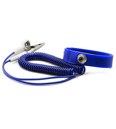 Pulsera ajustable antiestática silicona ESD correa de muñeca (azul) VENDEDOR DE EE. UU. - Imagen 2 de 7