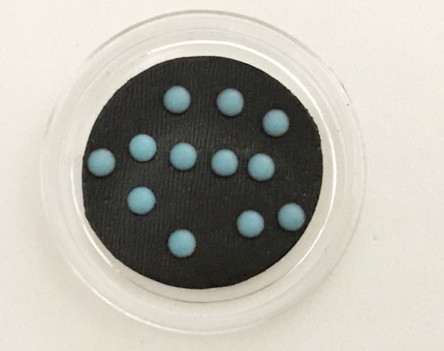 Uhr Zifferblatt Stundenmarkierungen 12 Stück BLUE LUME rund 2,10 mm Ziffern Punktleisten - Bild 3 von 3