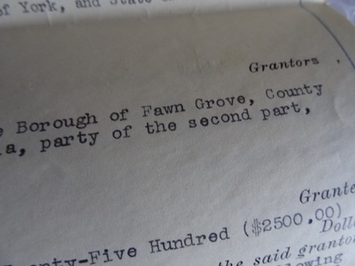 fAWN GROVE BOROUGH 1933 DEED LAND PARCEL YORK CO PENNSYLVANIA EPHEMERA neocurio - Picture 2 of 8