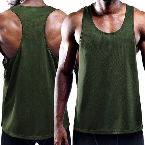 Mens Quick Dry Vest Fitness Muscle Tank Tops Sleeveless Workout Gym Sports - Picture 13 of 25